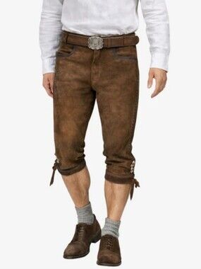 BUNDHOSEN Heavy Split Cowhide Knee Length AUTHENTIC Bavarian Britches SZ 38